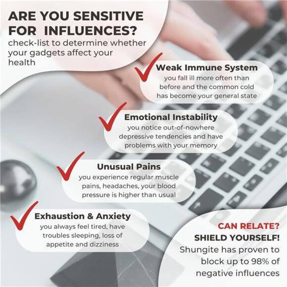 Heritage Shungite Stone Necklace | Round Shungite Pendant Amulet | Authentic - Picture 4 of 8